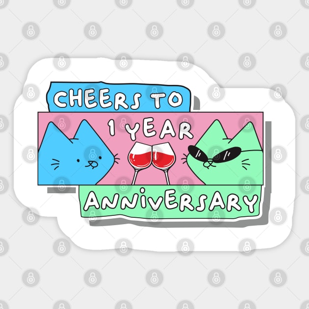 happy anniversary 1 year Sticker by killzilla